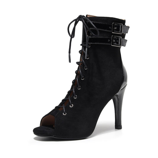 Stiletto Peep-toe Mesh High Heel Sandals